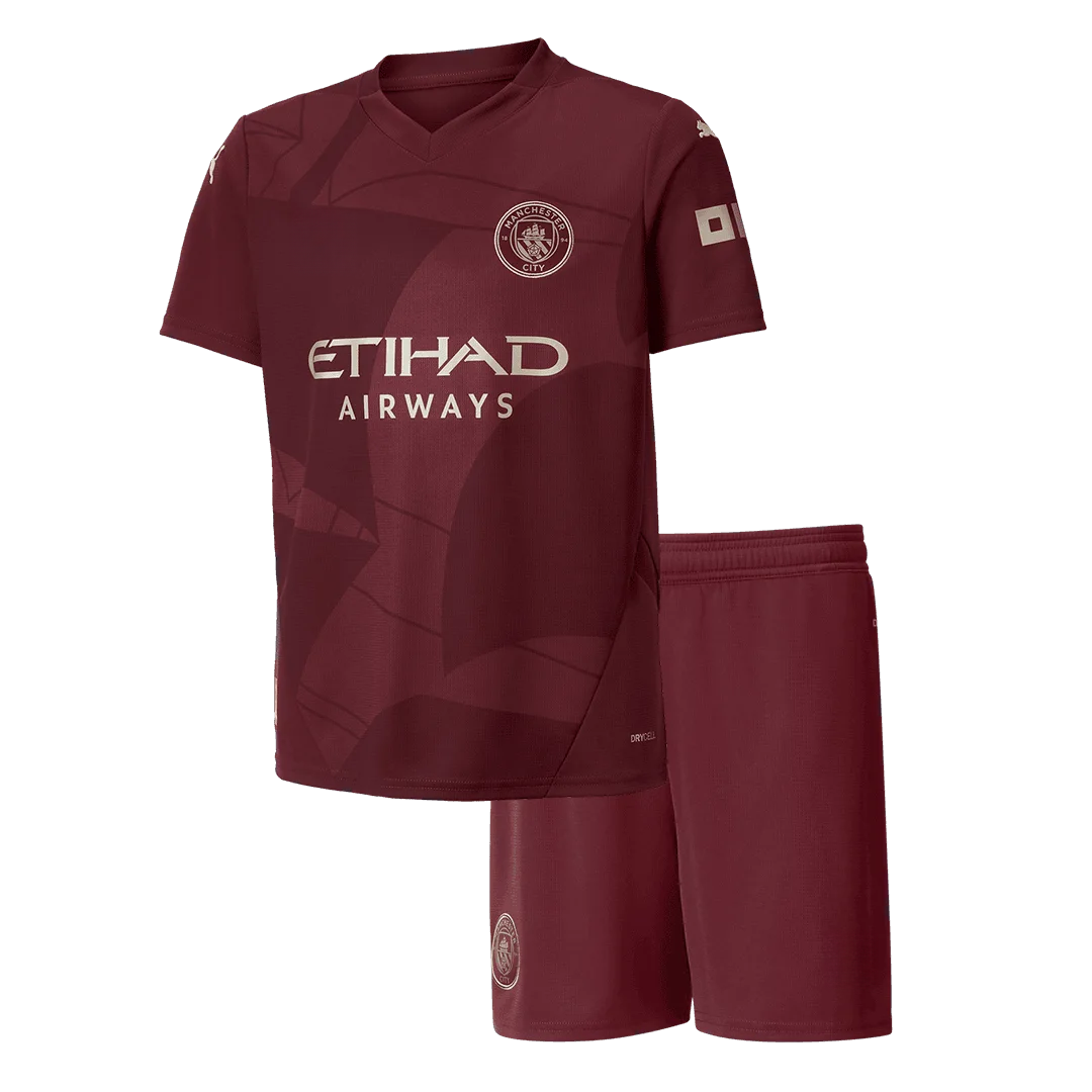 Manchester City Third Away Kids Soccer Jerseys Kit