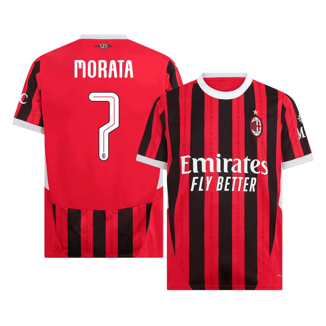 MORATA #7 AC Milan Home Soccer Jersey - UCL