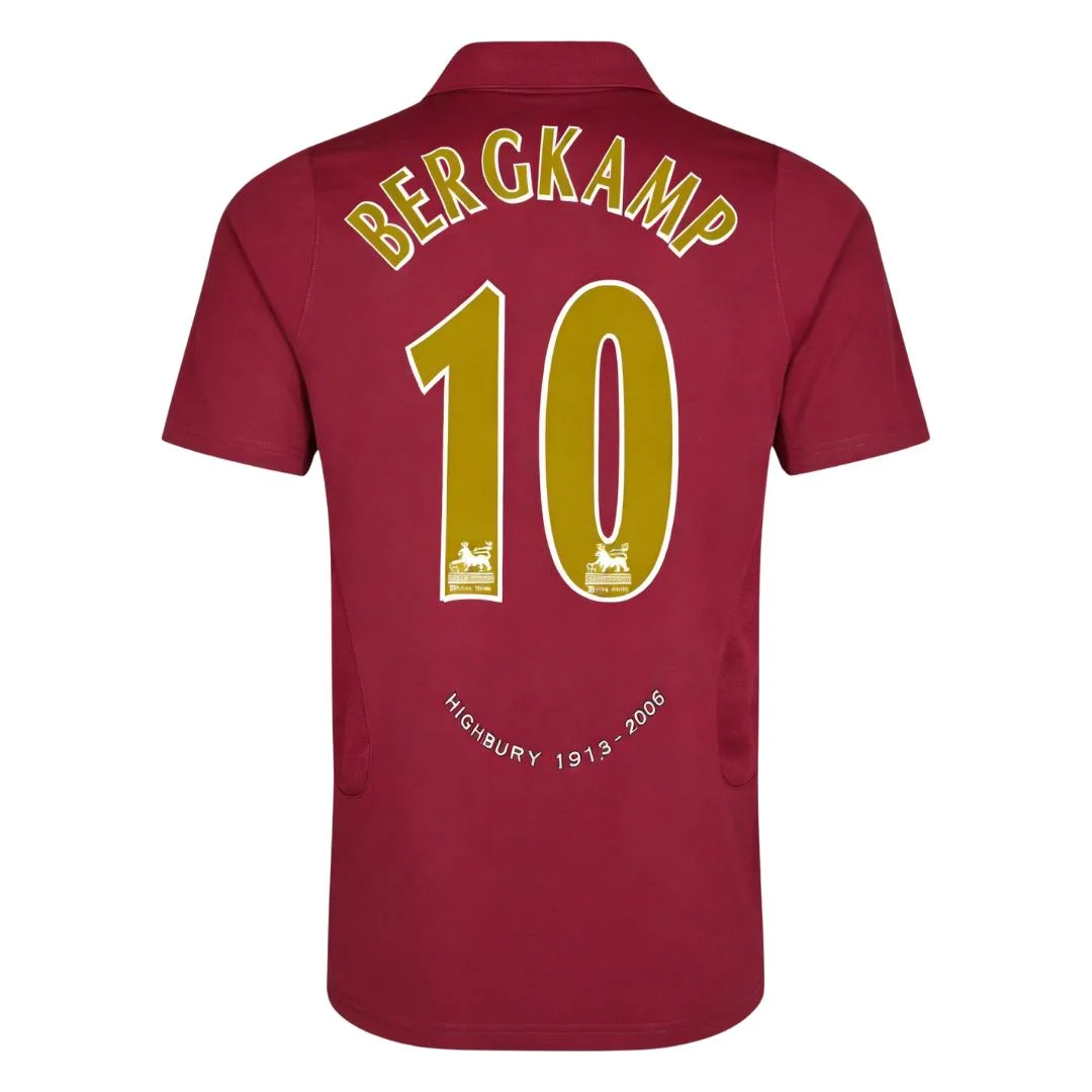 Retro Soccer Jersey BERGKAMP #10 Arsenal Home 2005/06