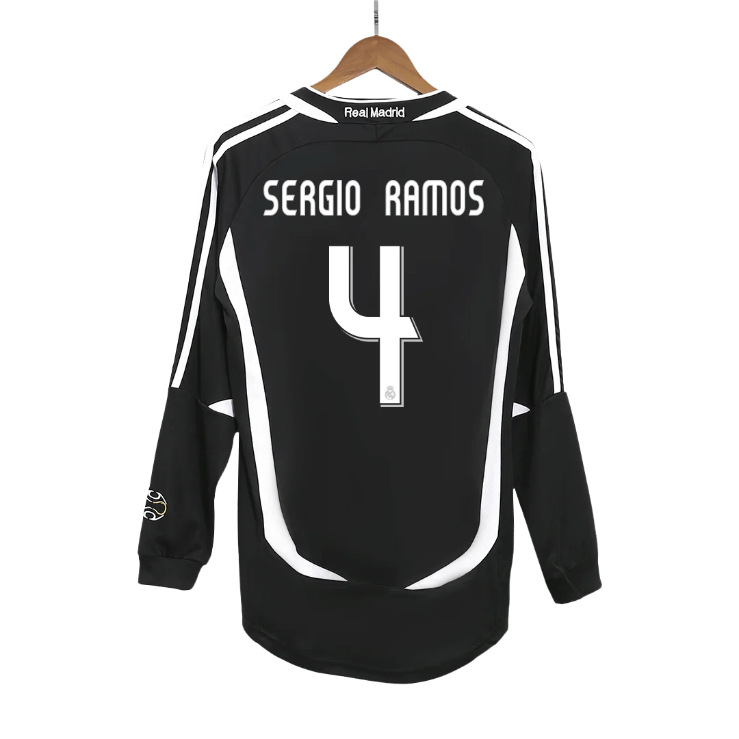 Retro Soccer Jersey SERGIO RAMOS #4 Real Madrid Away Long Sleeve 2006/07