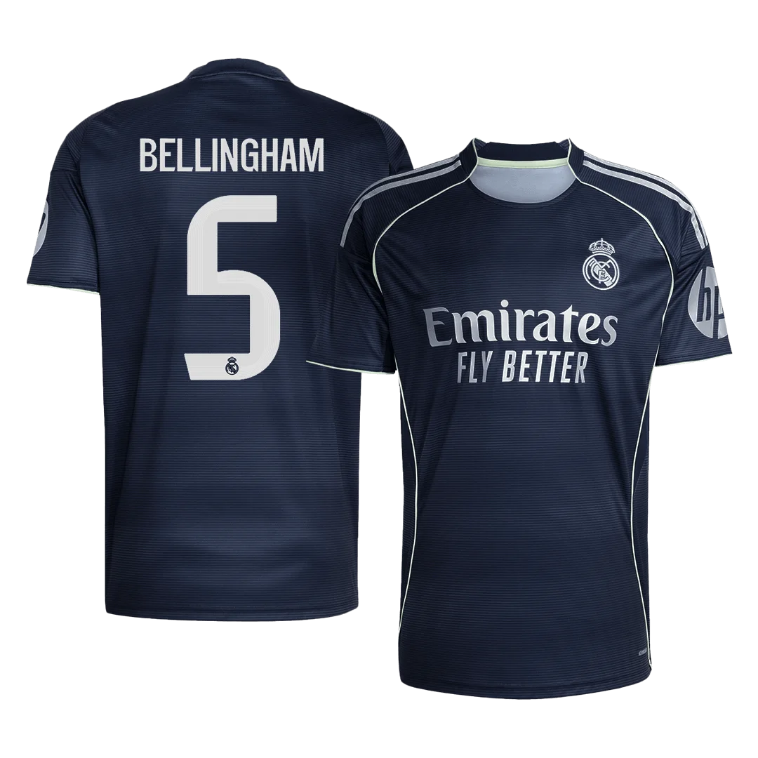 BELLINGHAM #5 Real Madrid Away Soccer Jersey 2025/26