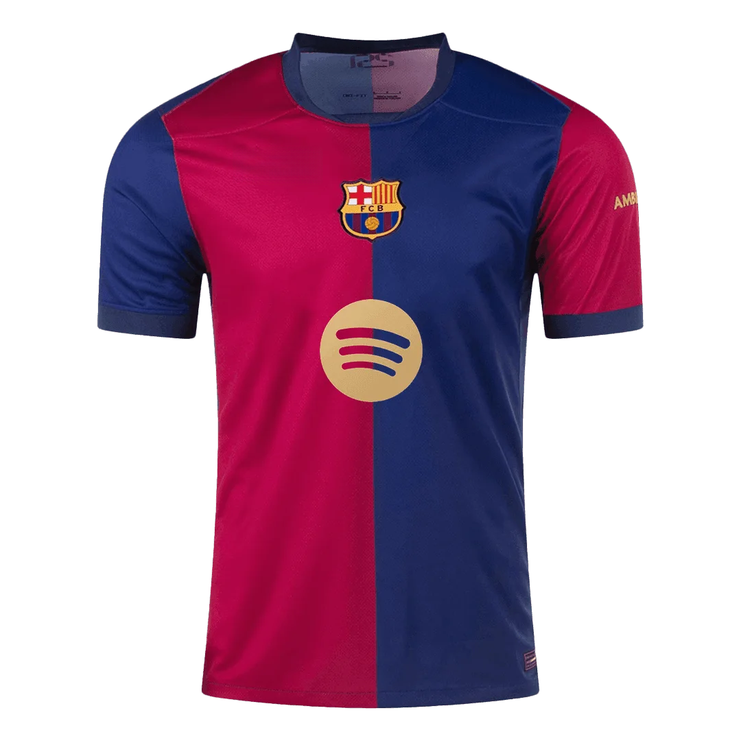 Barcelona Home Soccer Jersey -125th Anniversary (Spotify Logo Without Text)
