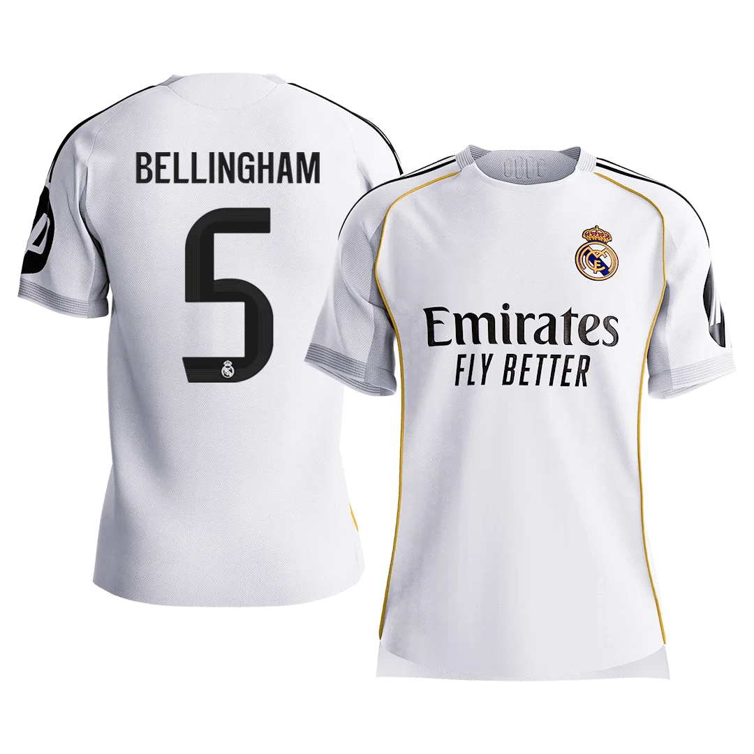 BELLINGHAM #5 Real Madrid Home Player Version Jersey 2025/26