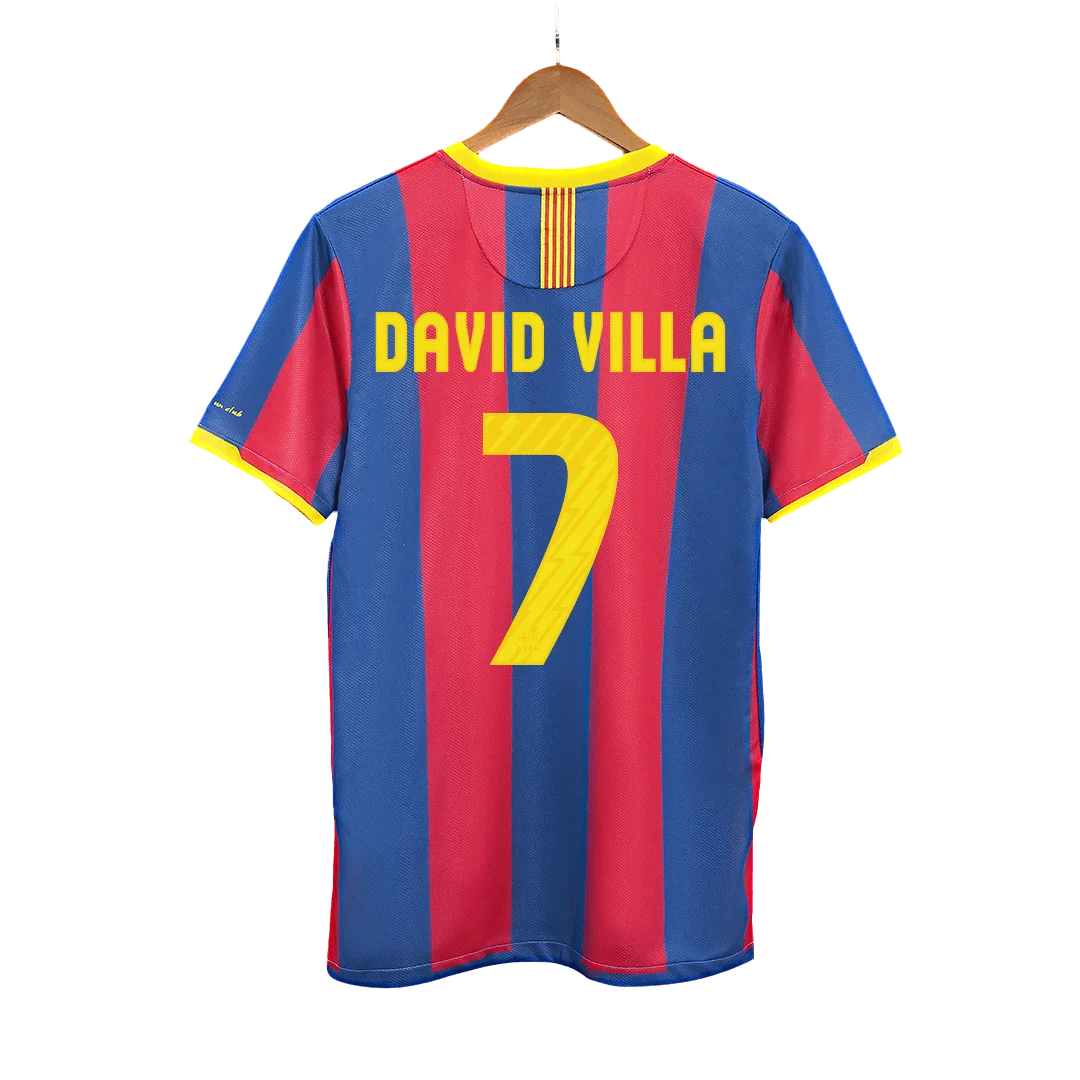 Retro Soccer Jersey DAVID VILLA #7 Barcelona Home 2010/11