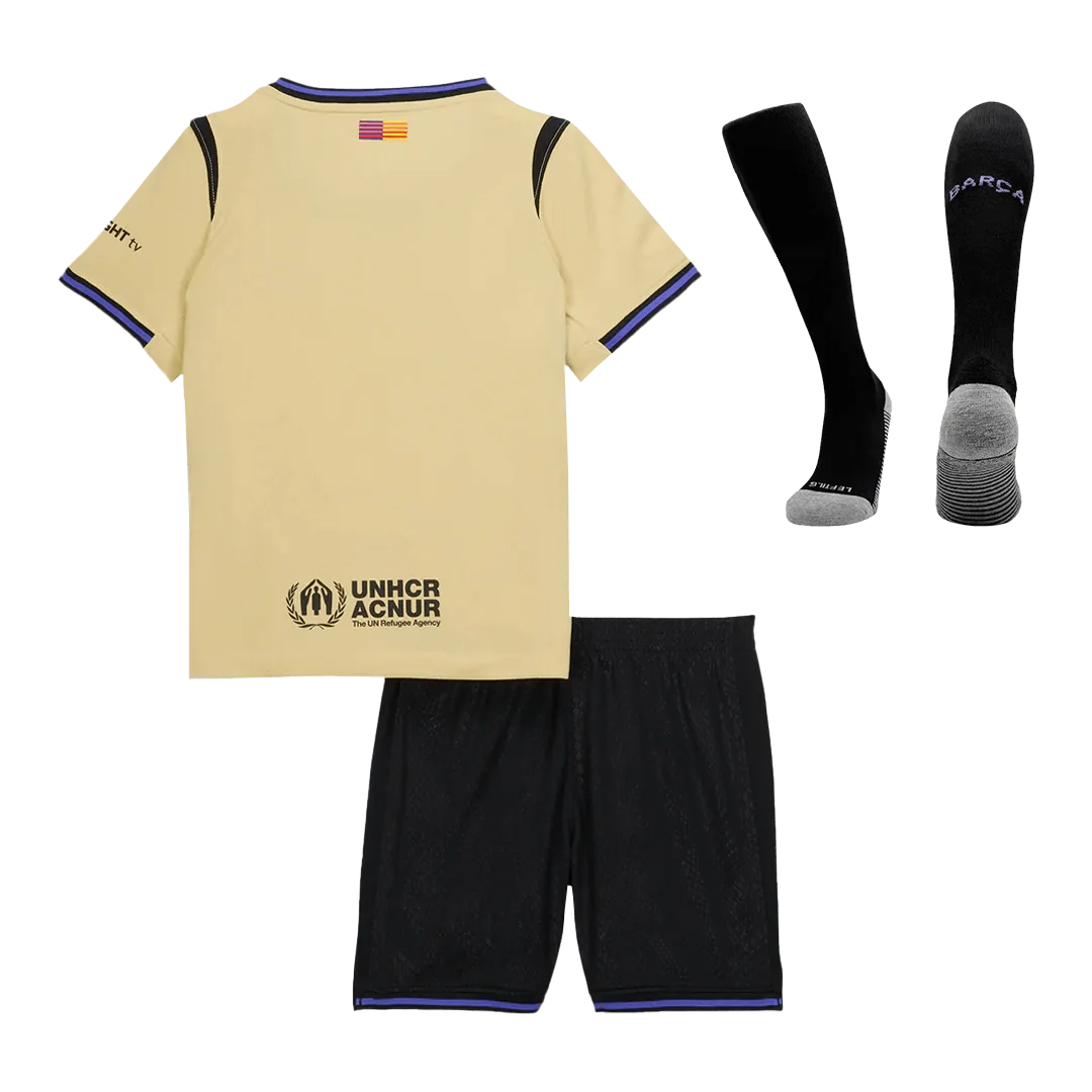 Barcelona Away Kids Soccer Jerseys Full Kit 2025/26