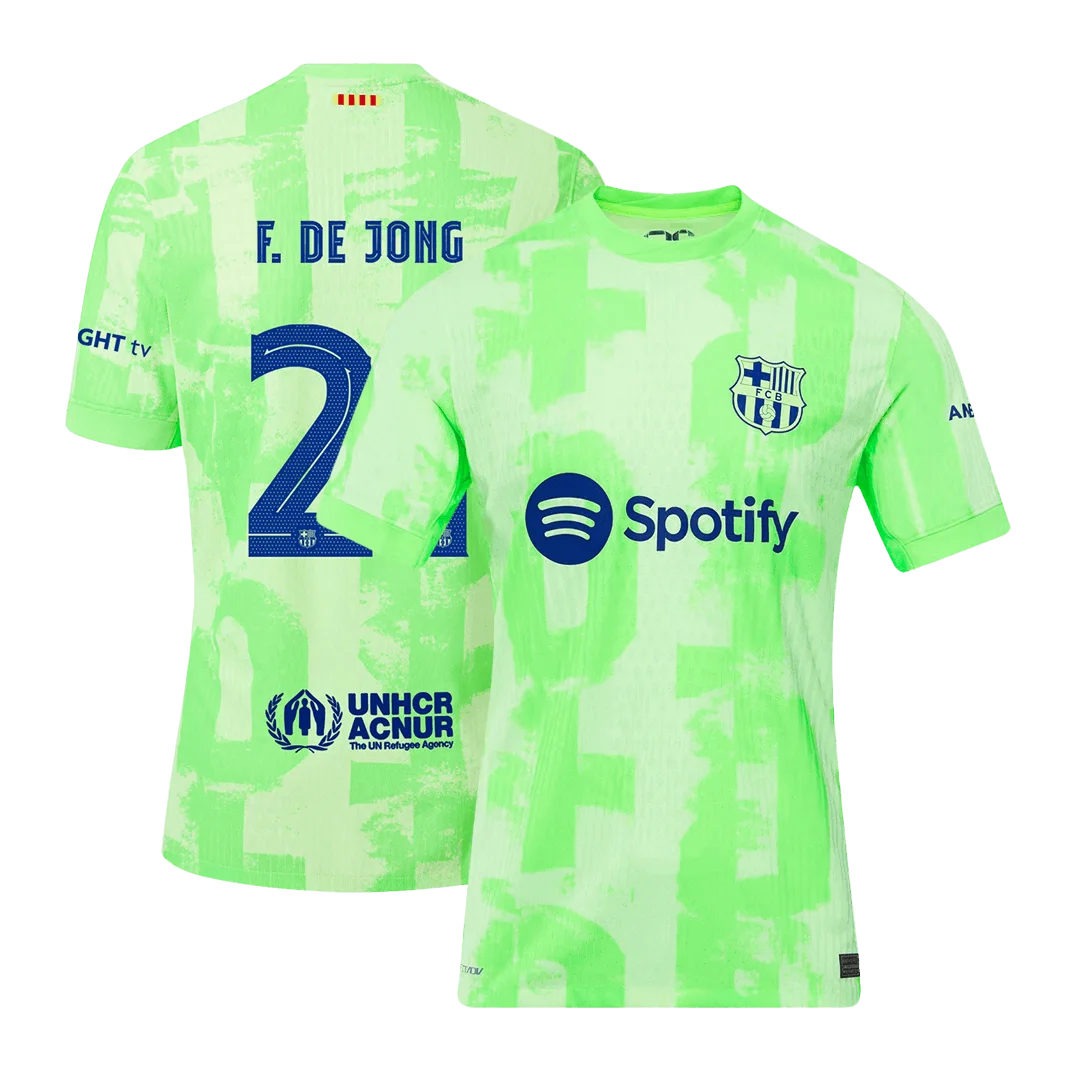 F.DE JONG #21 Barcelona Third Away Player Version Jersey - UCL