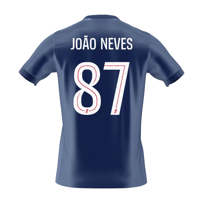 JOÃO NEVES #87 PSG Home Soccer Jersey 2025/26
