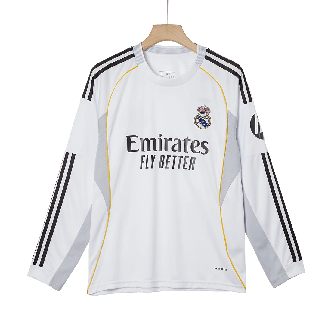 Real Madrid Home Long Sleeve Jersey 2025/26