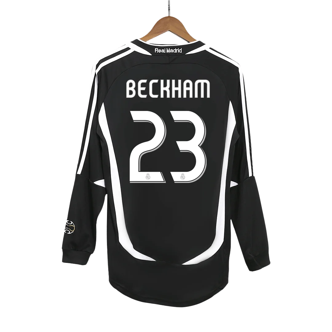 Retro Soccer Jersey BECKHAM #23 Real Madrid Away Long Sleeve 2006/07