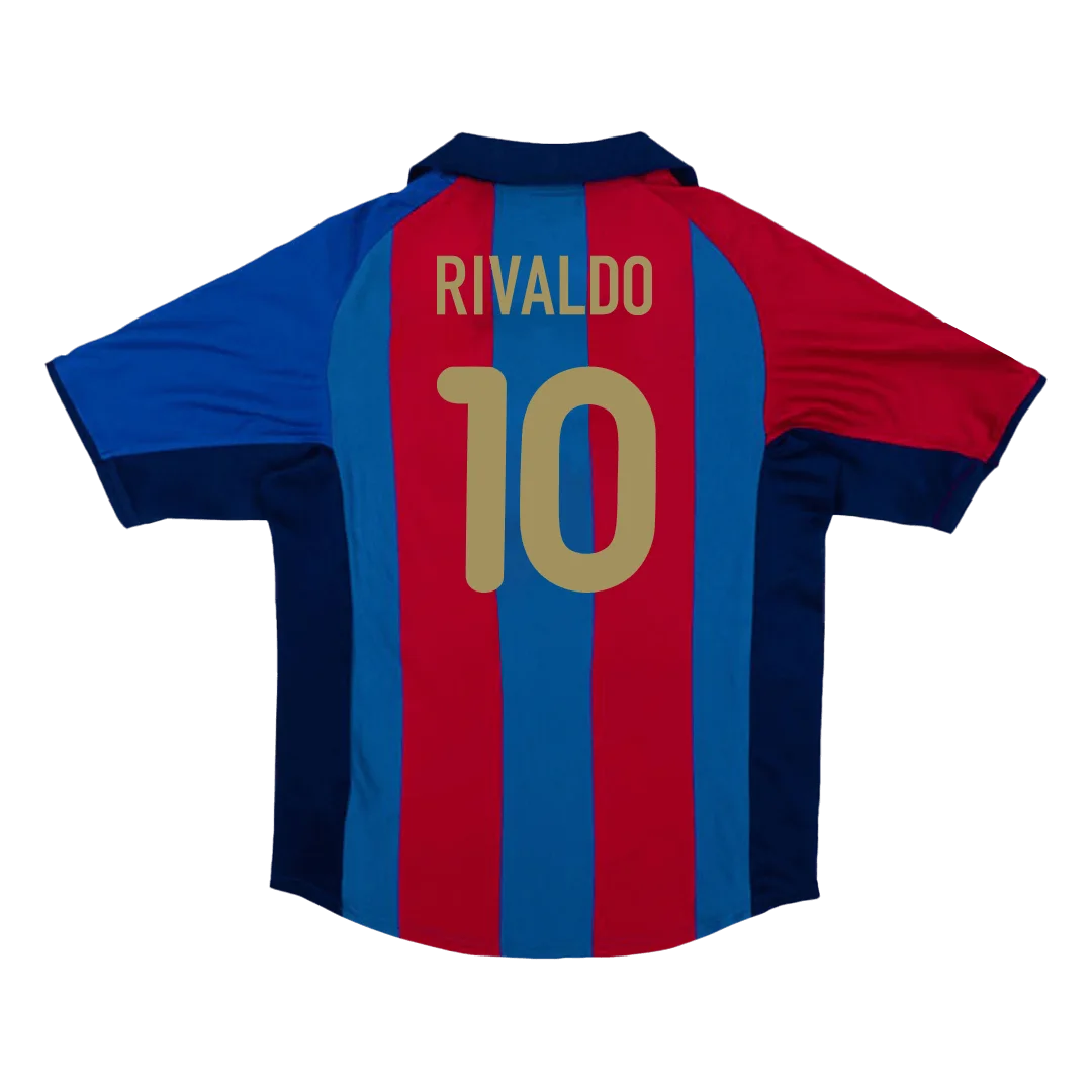 Retro Soccer Jersey RIVALDO #10 Barcelona Home 2001/02