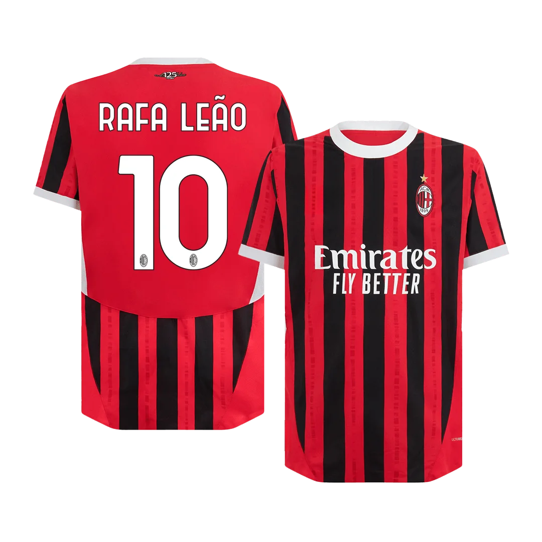 RAFA LEÃO #10 AC Milan Home Authentic Soccer Jersey