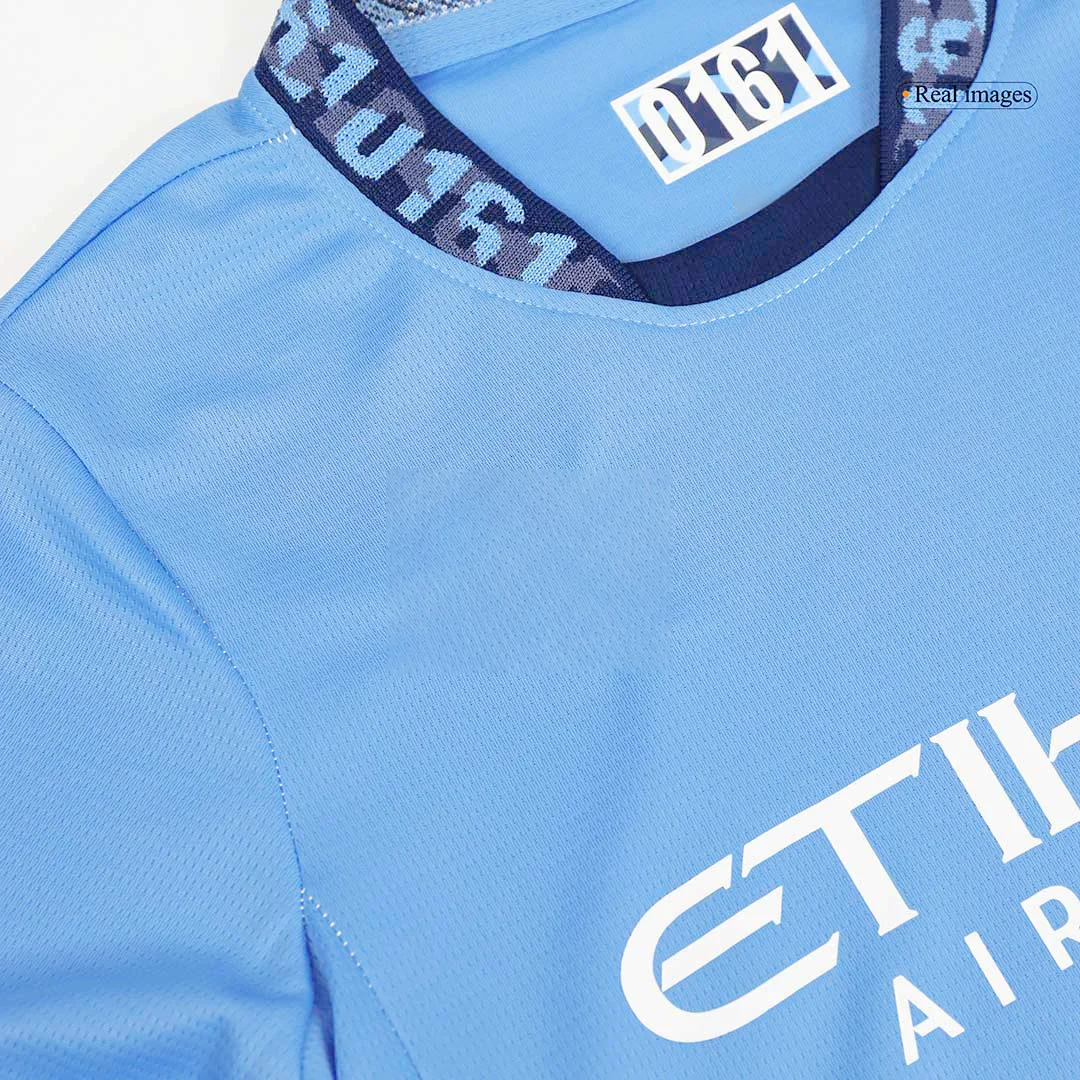 Manchester City Home Kids Soccer Jerseys Kit