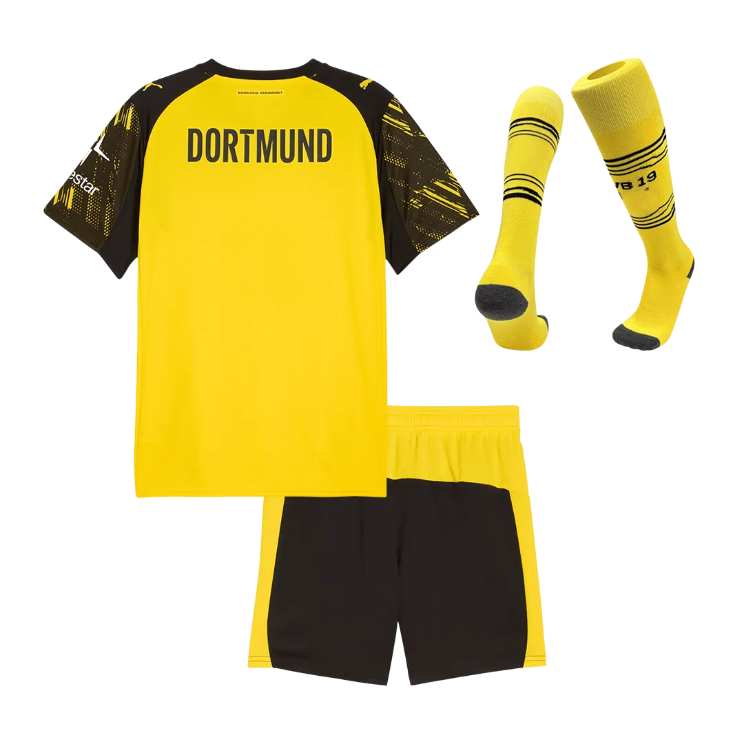 Borussia Dortmund Home Kids Soccer Jerseys Full Kit 2025/26