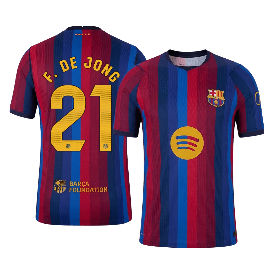 DE JONG #21 Barcelona Home Player Version Jersey 2026/27