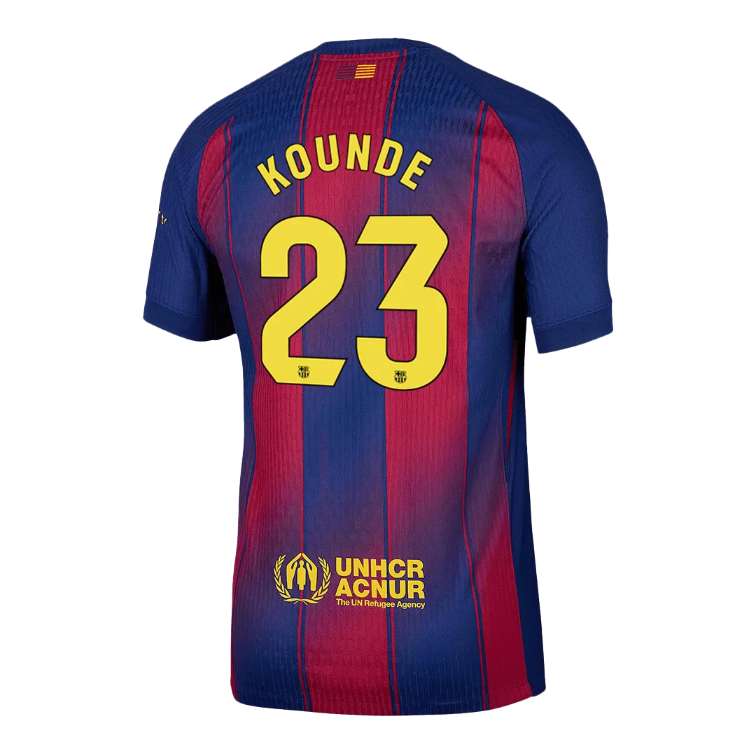 KOUNDE #23 Barcelona Home Player Version Jersey 2025/26