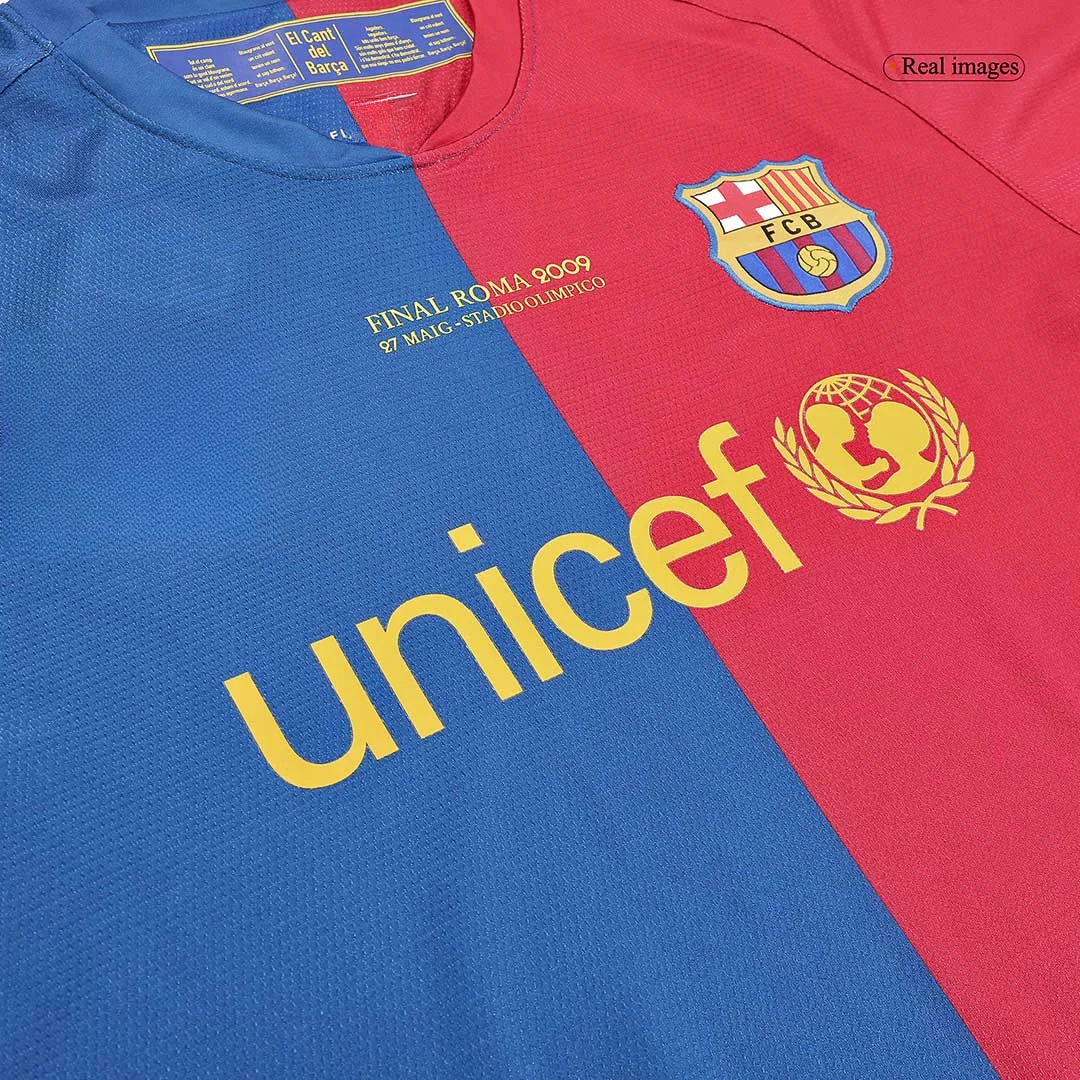 Retro Soccer Jersey Barcelona Home Long Sleeve 2008/09 – UCL Final