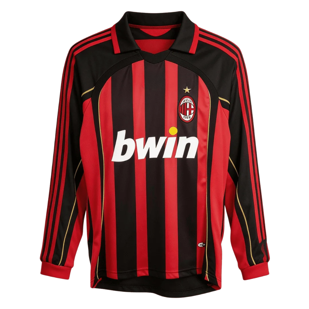 Retro Soccer Jersey AC Milan Home Long Sleeve 2006/07