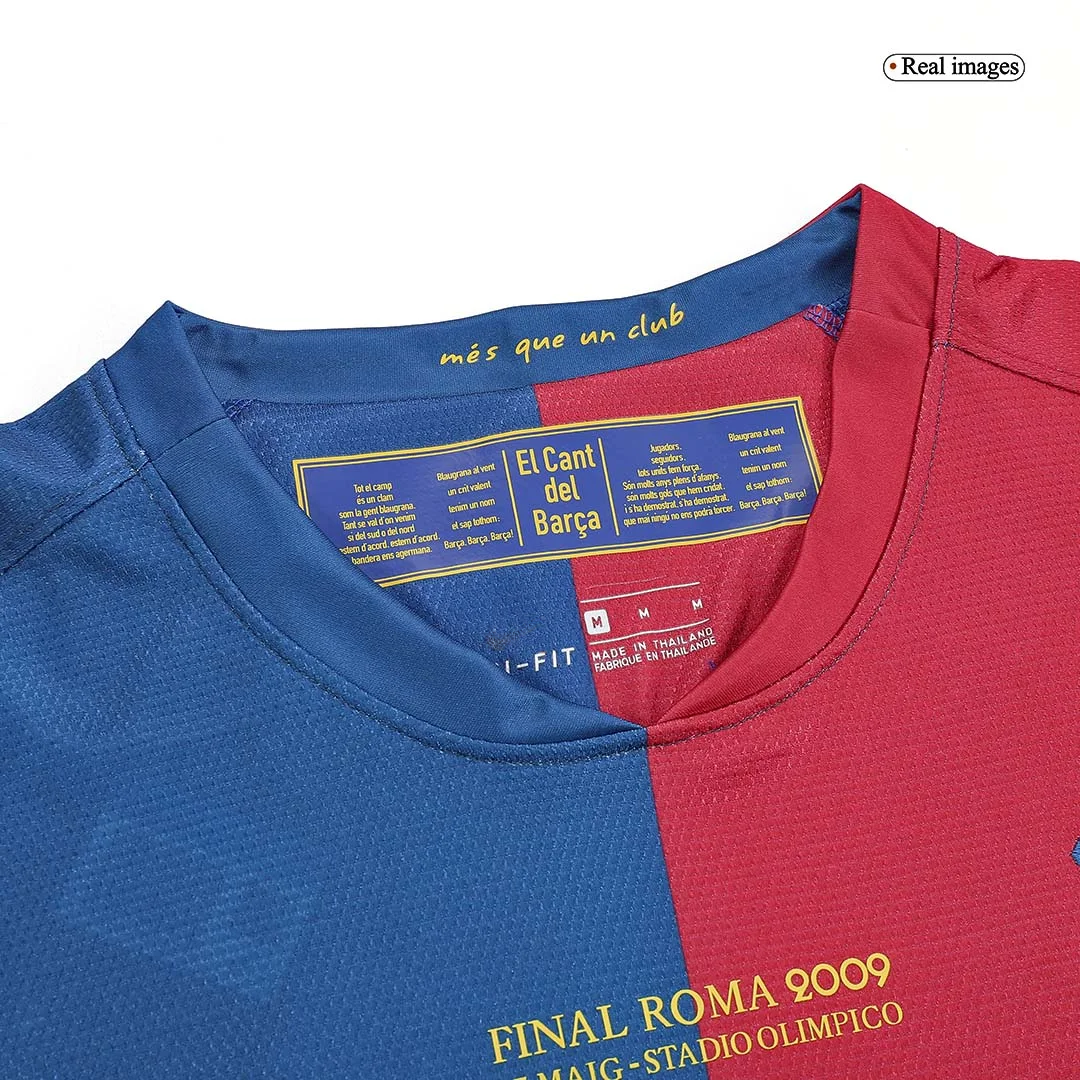 Retro Soccer Jersey Barcelona Home Long Sleeve 2008/09 – UCL Final