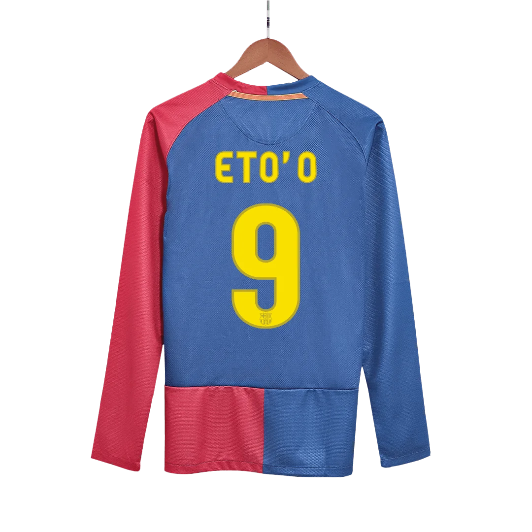 Retro Soccer Jersey ETO’O #9 Barcelona Home Long Sleeve 2008/09 – UCL Final – UCL