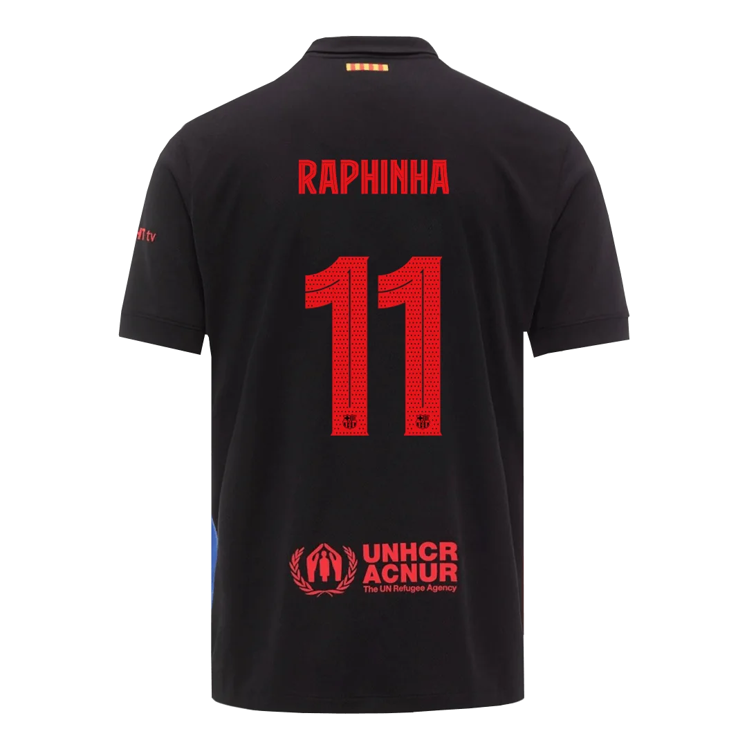 RAPHINHA #11 Barcelona Away Soccer Jersey -UCL