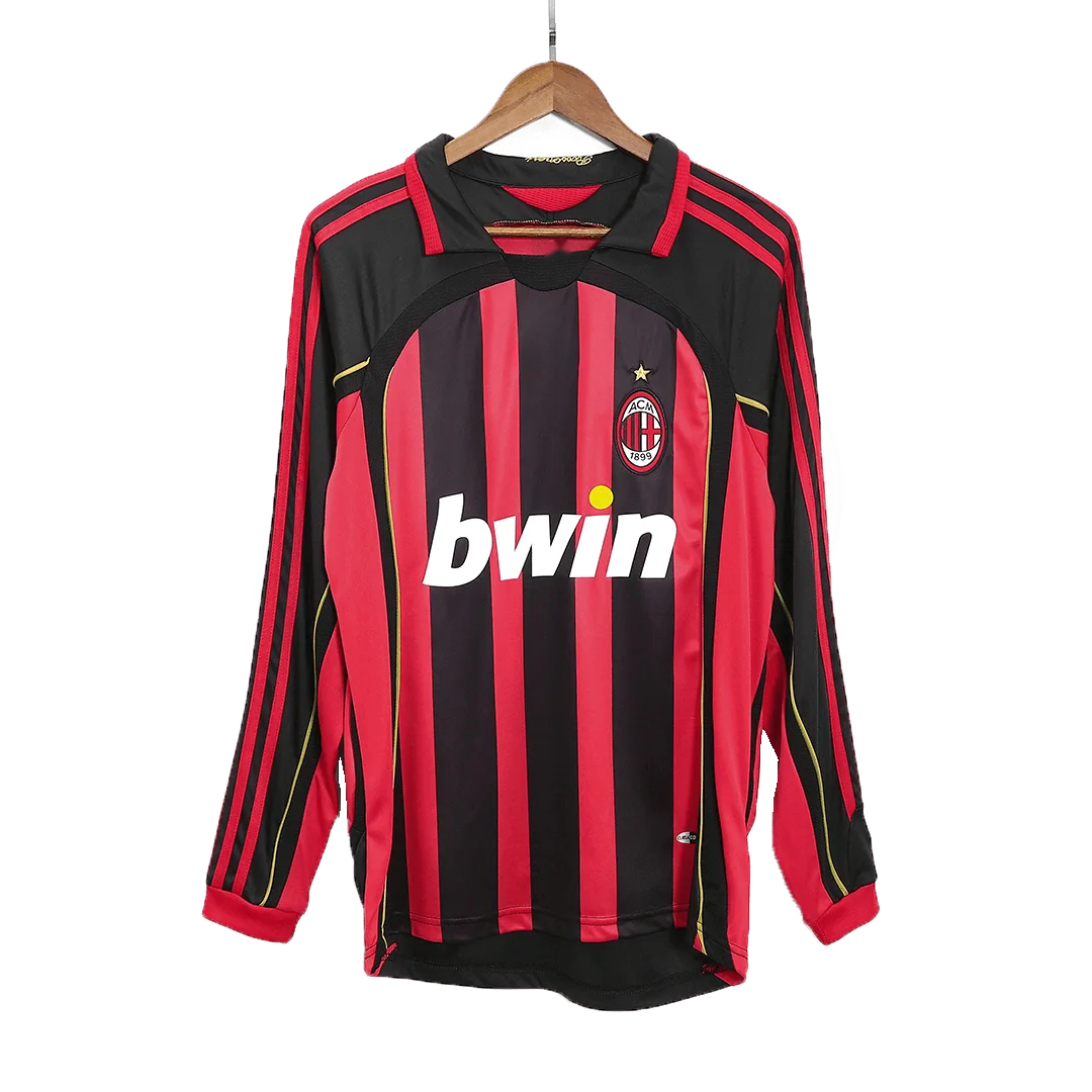 Retro Soccer Jersey AC Milan Home Long Sleeve 2006/07