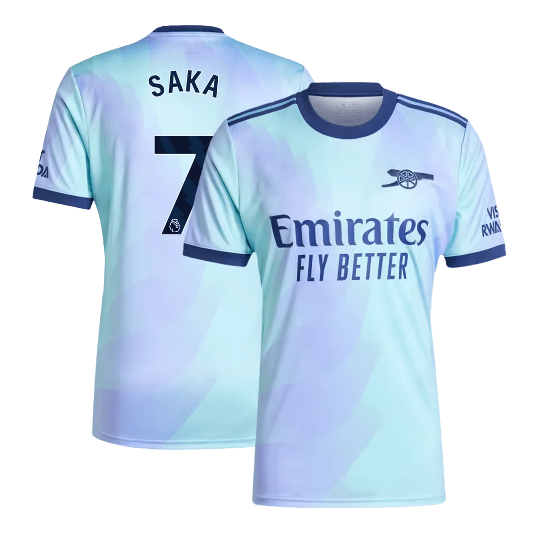 SAKA #7 Arsenal Third Away Soccer Jersey