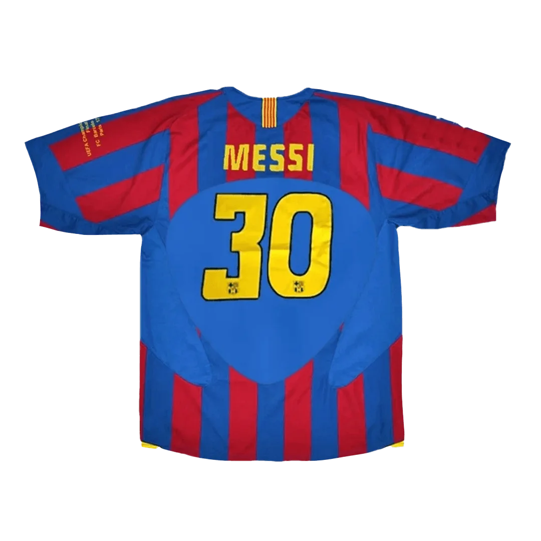 Retro Soccer Jersey MESSI #30 Barcelona Home 2005/06 - UCL Final