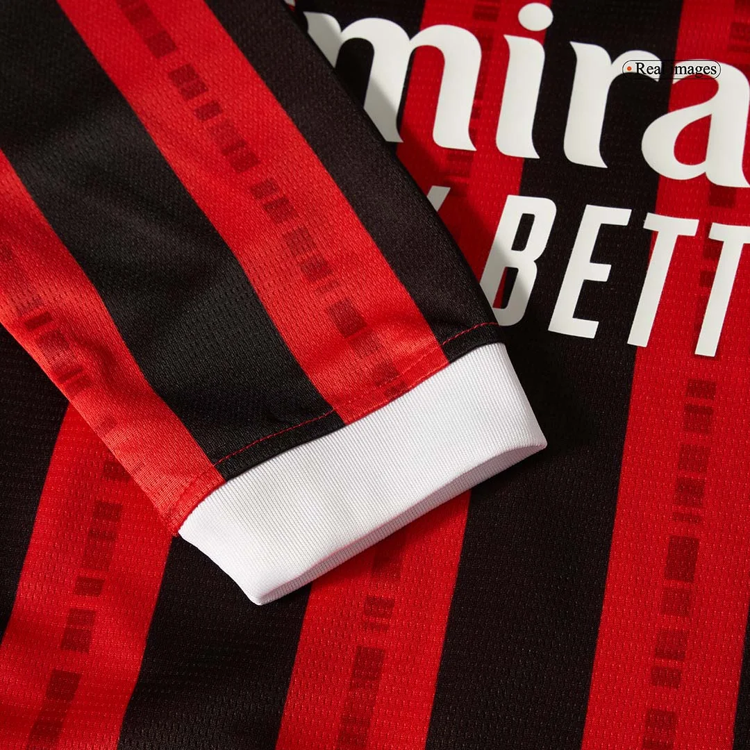 AC Milan Home Long Sleeve Soccer Jersey