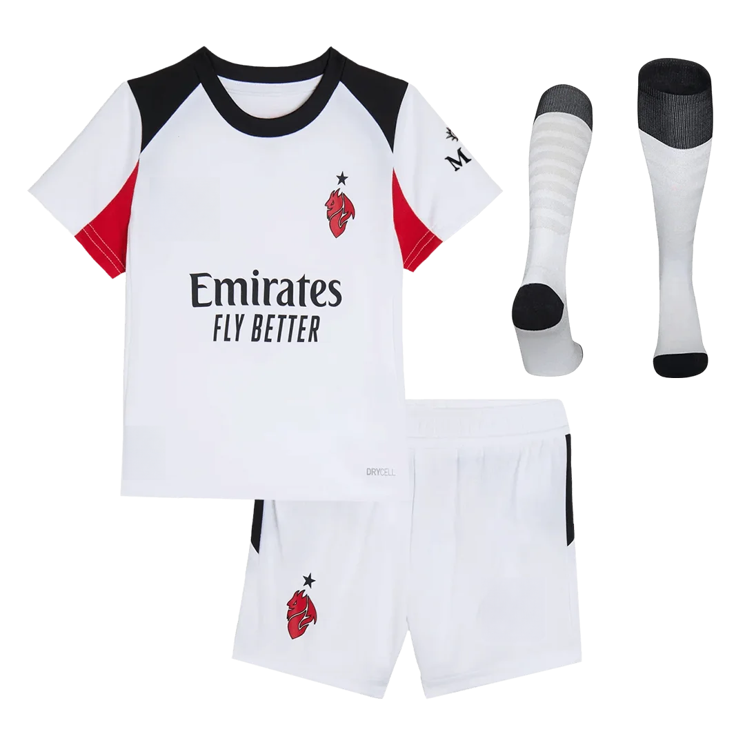 AC Milan Away Kids Soccer Jerseys Full Kit 2025/26