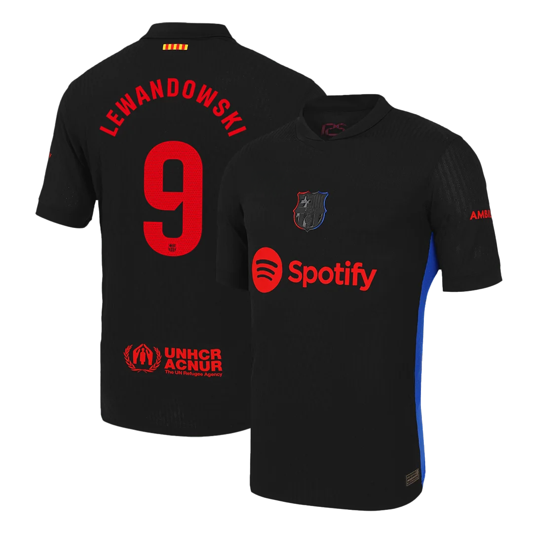 LEWANDOWSKI #9 Barcelona Away Player Version Jersey