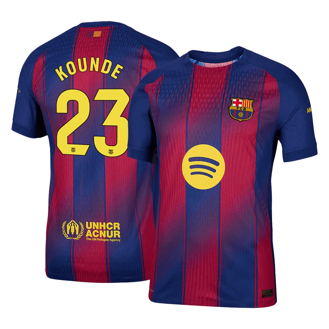 KOUNDE #23 Barcelona Home Player Version Jersey 2025/26