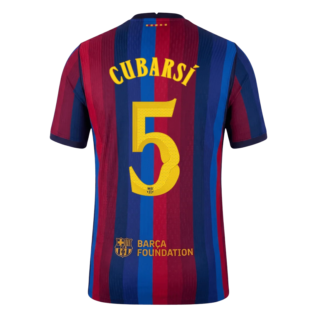 CUBARSÍ #5 Barcelona Home Player Version Jersey 2026/27 – UCL