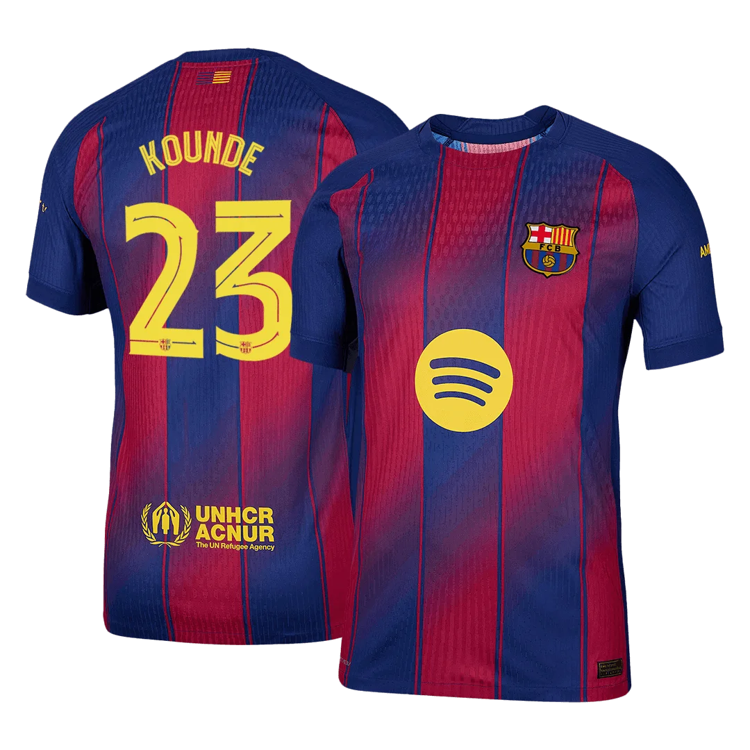 KOUNDE #23 Barcelona Home Player Version Jersey 2025/26 - UCL
