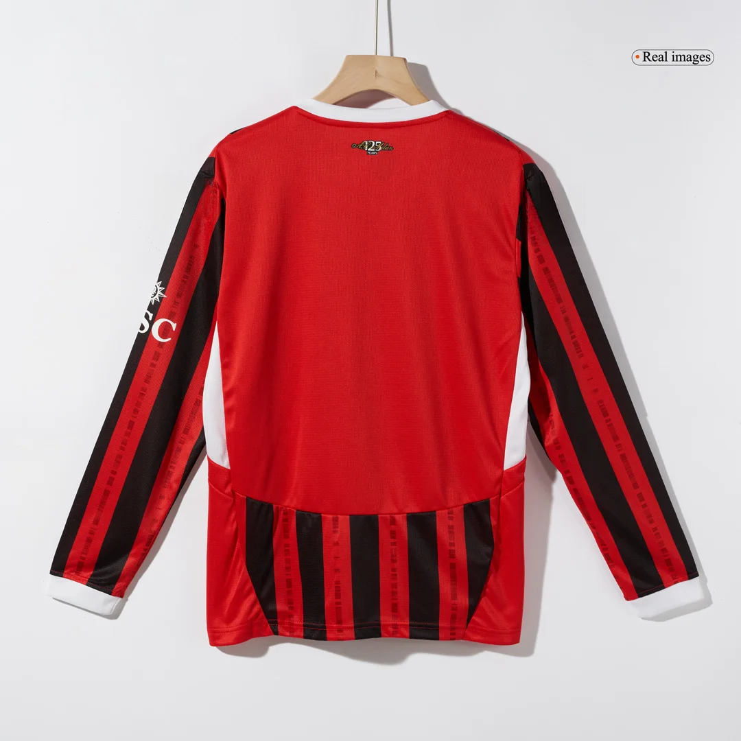 AC Milan Home Long Sleeve Soccer Jersey