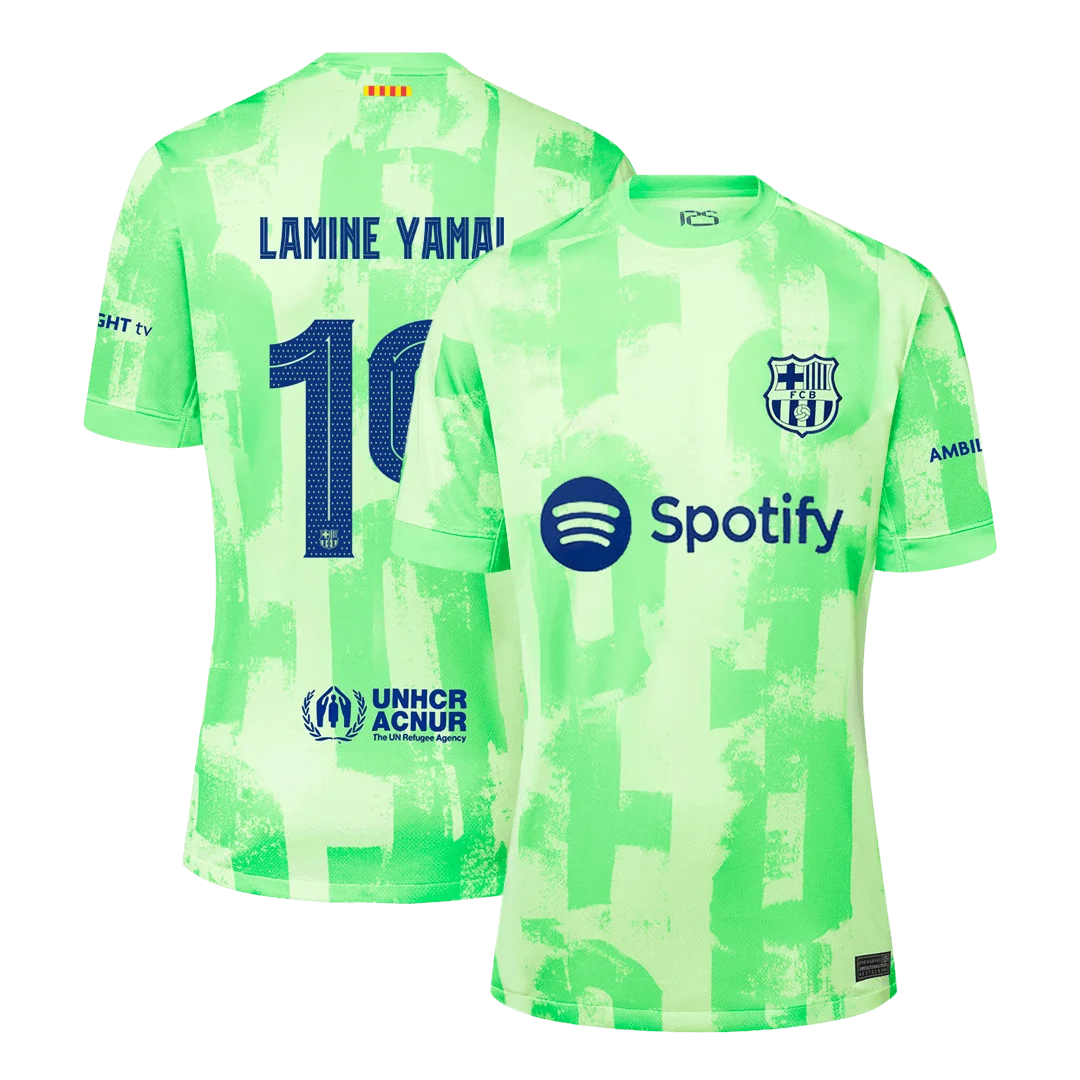 LAMINE YAMAL #19 Barcelona Third Away Soccer Jersey -UCL