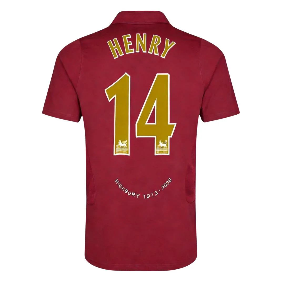 Retro Soccer Jersey HENRY #14 Arsenal Home 2005/06