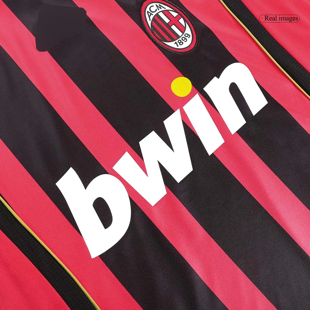 Retro Soccer Jersey AC Milan Home Long Sleeve 2006/07