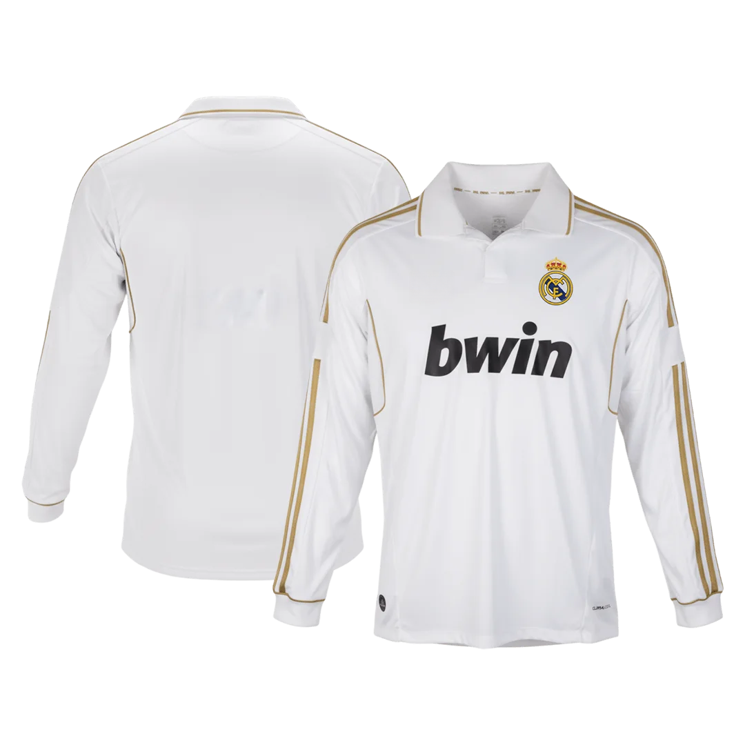 Retro Soccer Jersey Real Madrid Home Long Sleeve 2011/12