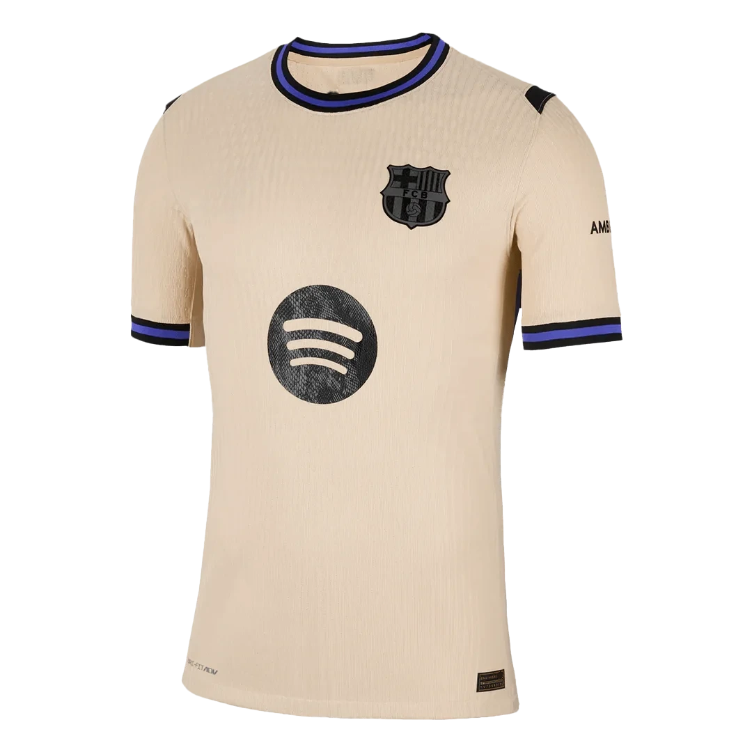 F.DE JONG #21 Barcelona Away Player Version Jersey 2025/26 – UCL