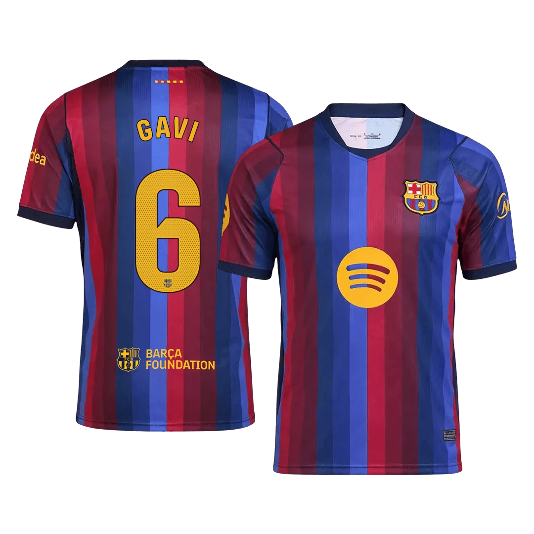 GAVI #6 Barcelona Home Soccer Jersey 2026/27