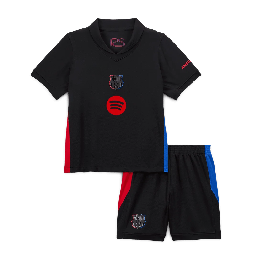 Barcelona Away Kids Soccer Jerseys Kit- Spotify Logo Without Text