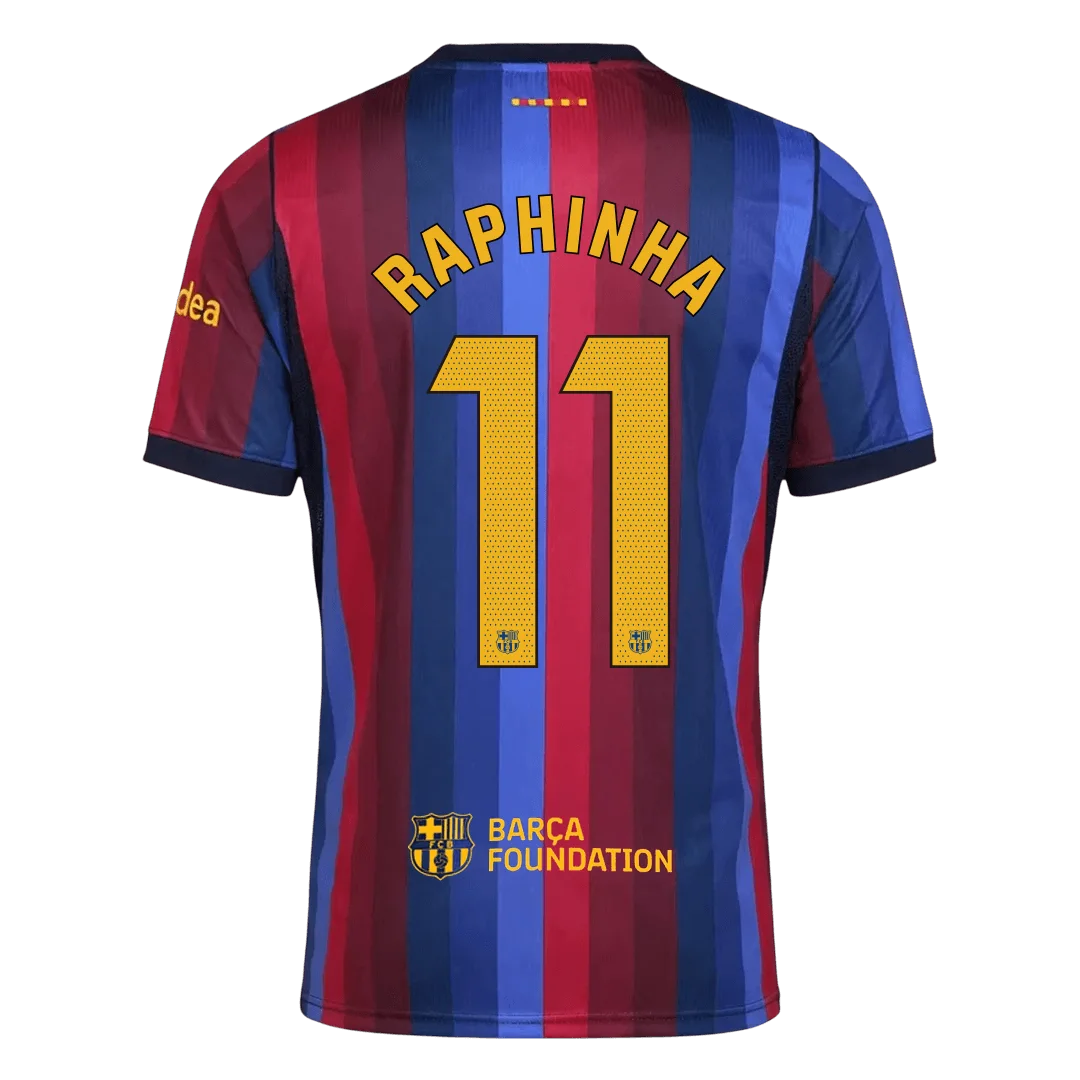 RAPHINHA #11 Barcelona Home Soccer Jersey 2026/27