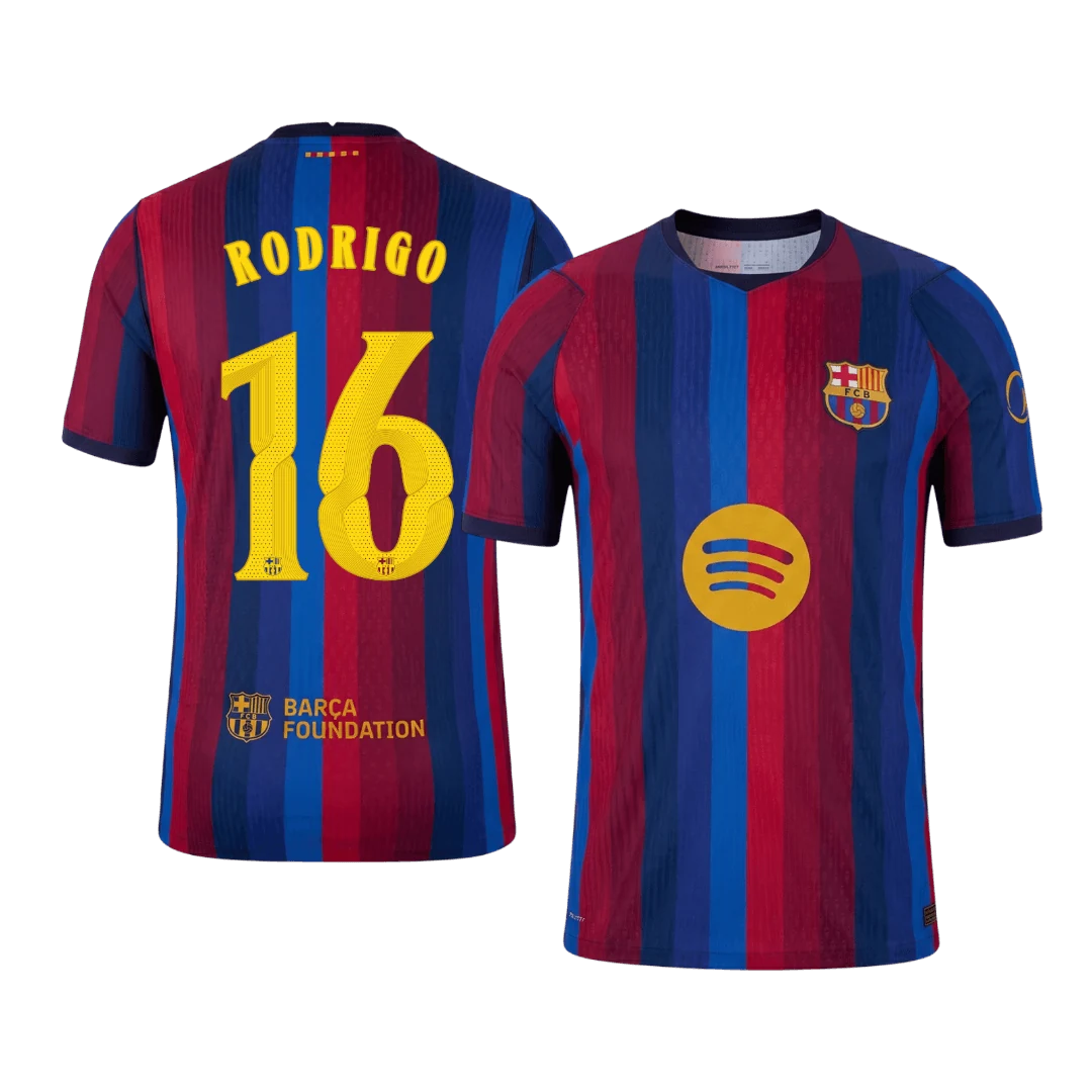 RODRIGO #16 Barcelona Home Player Version Jersey 2026/27 - UCL
