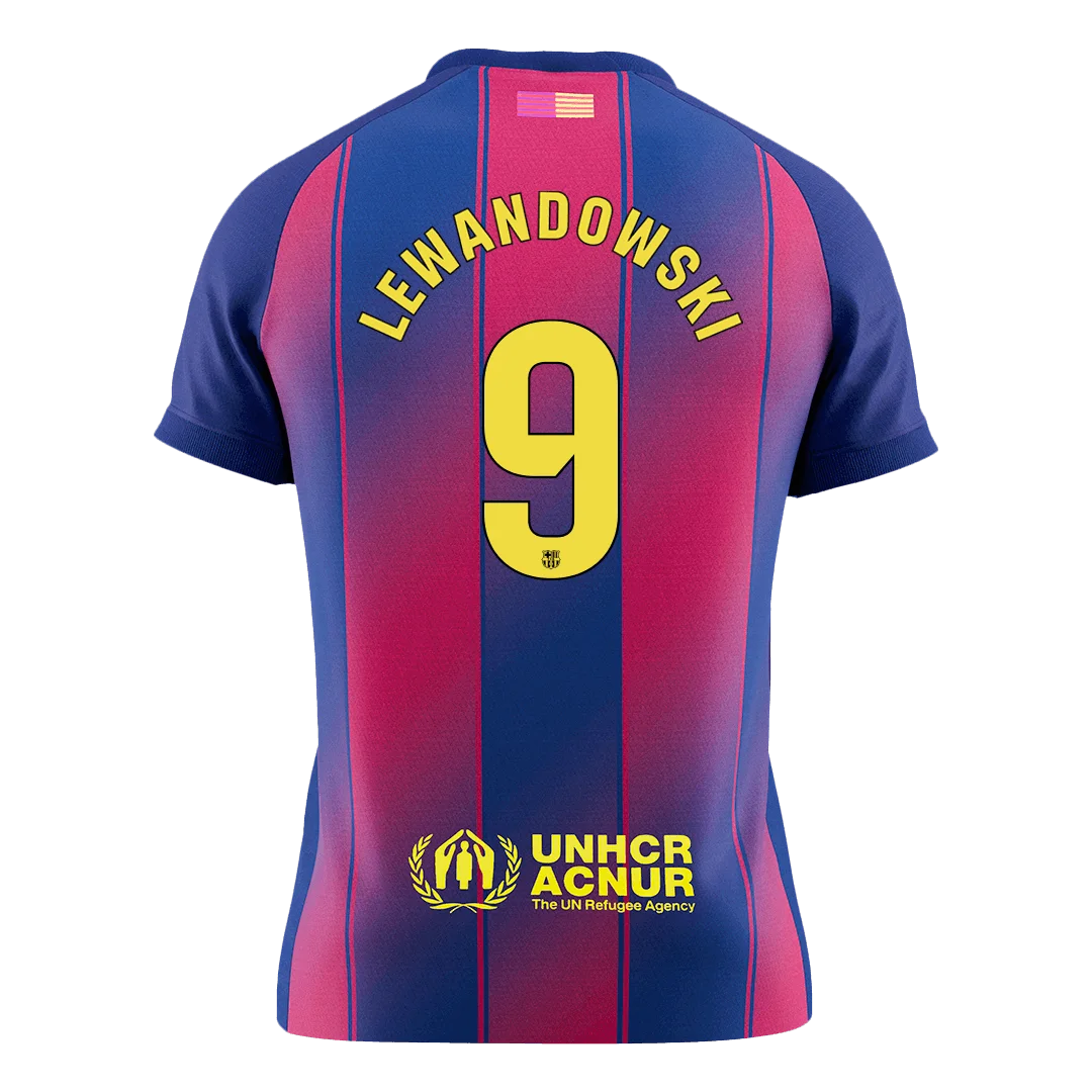 LEWANDOWSKI #9 Barcelona Home Soccer Jersey 2025/26