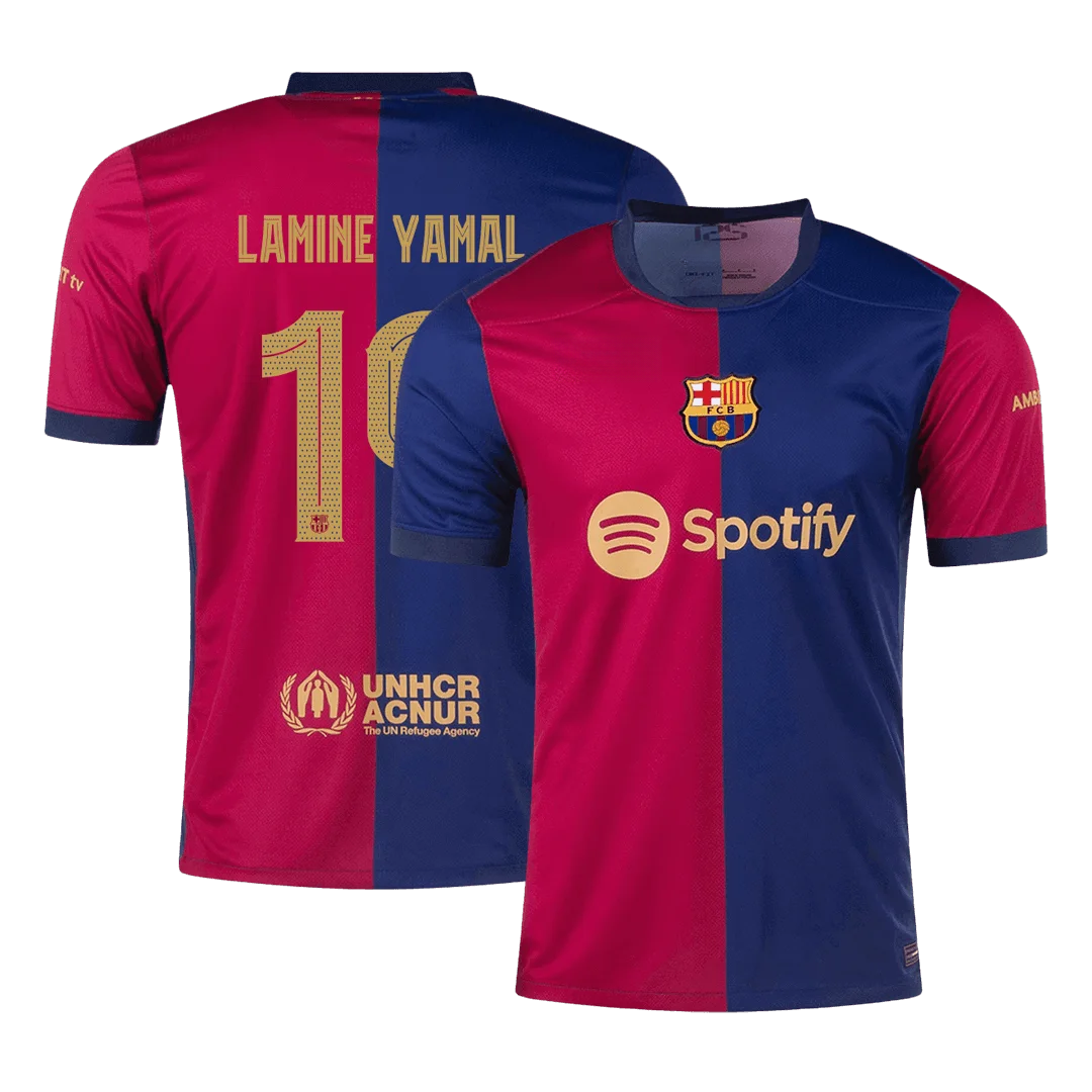 LAMINE YAMAL #19 Barcelona Home Soccer Jersey -UCL