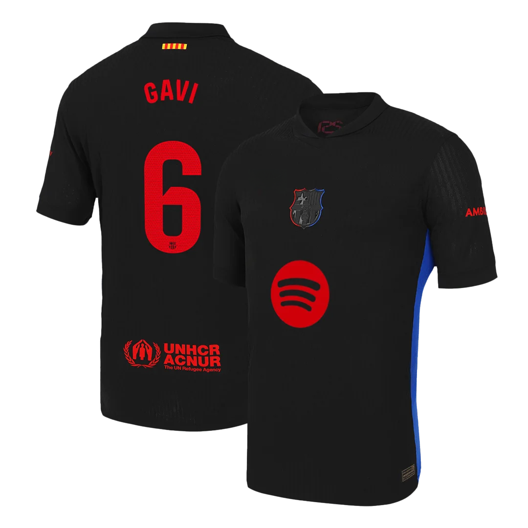 GAVI #6 Barcelona Away Player Version Jersey - Spotify Logo Without Text