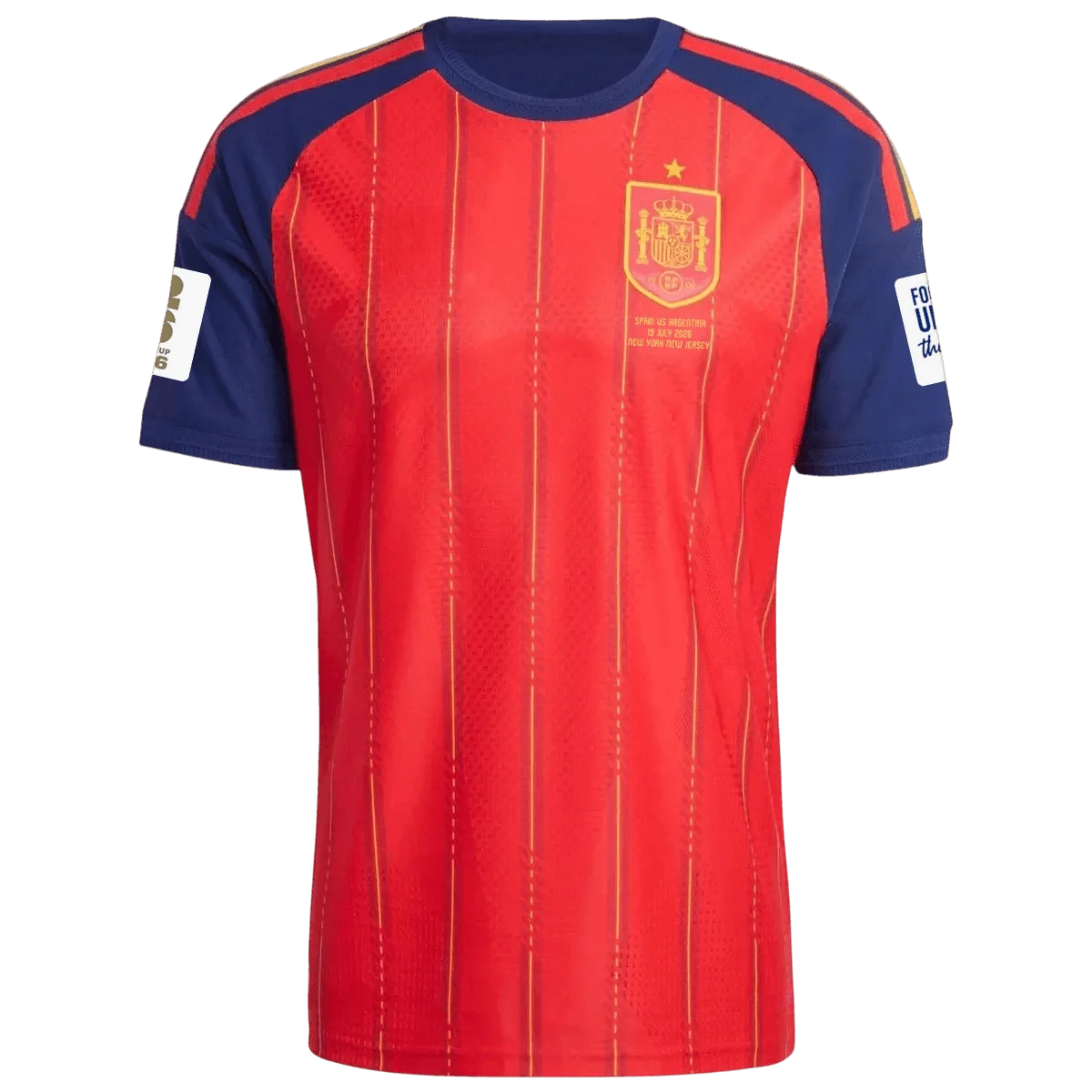 Spain Home Soccer Jersey World Cup 2026 - Final Match (With Patches)