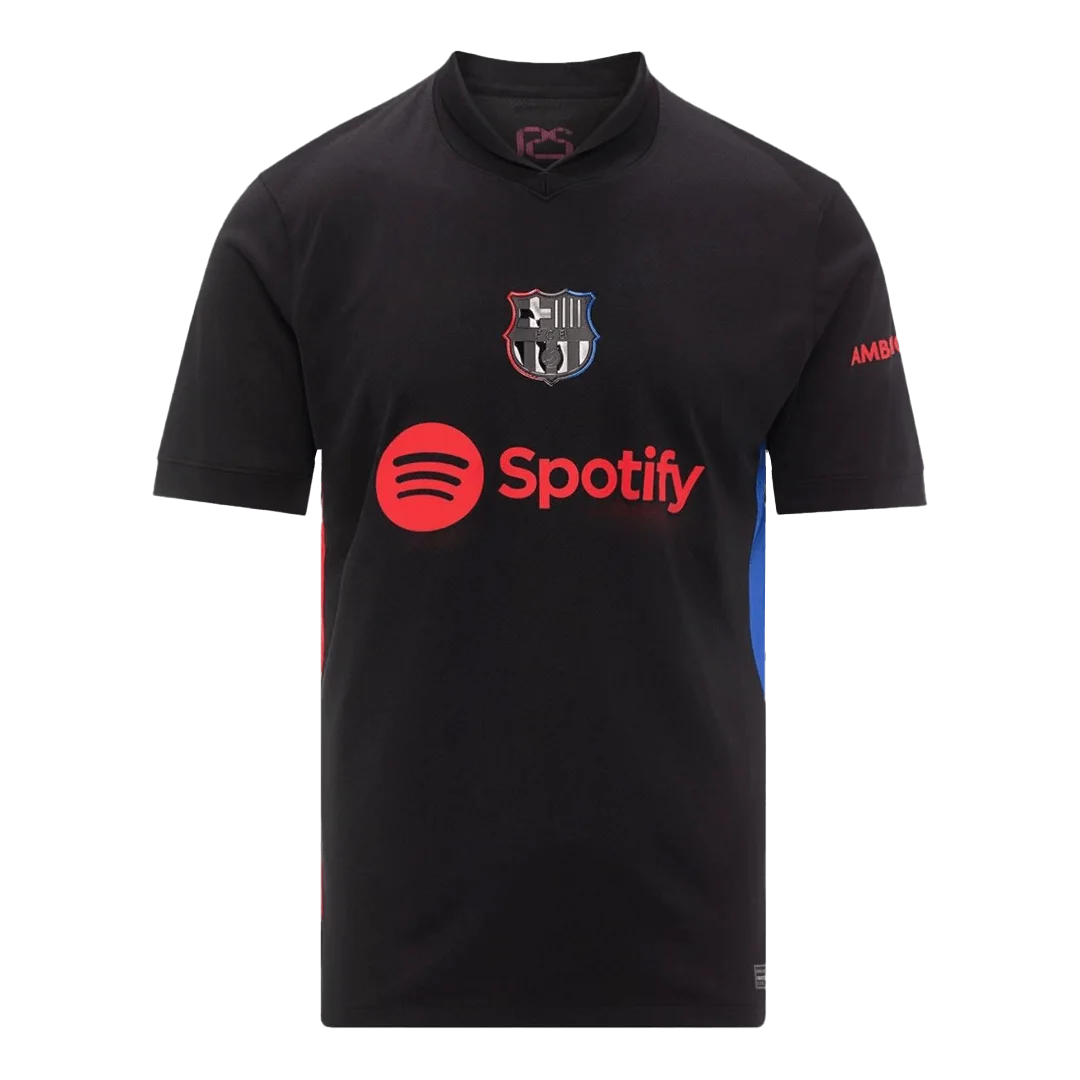 Barcelona Away Soccer Jersey - Spotify Logo Without Text