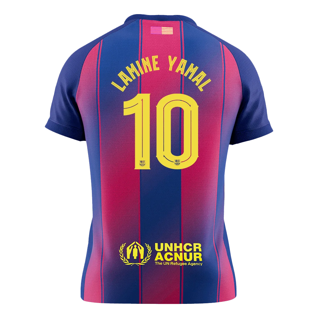 LAMINE YAMAL #10 Barcelona Home Soccer Jersey 2025/26 – UCL