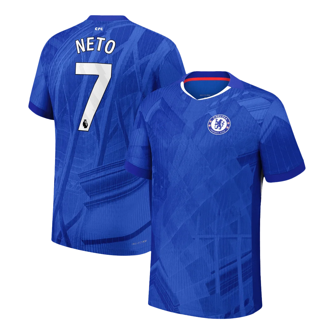 NETO #7 Chelsea Home Player Version Jersey 2025/26